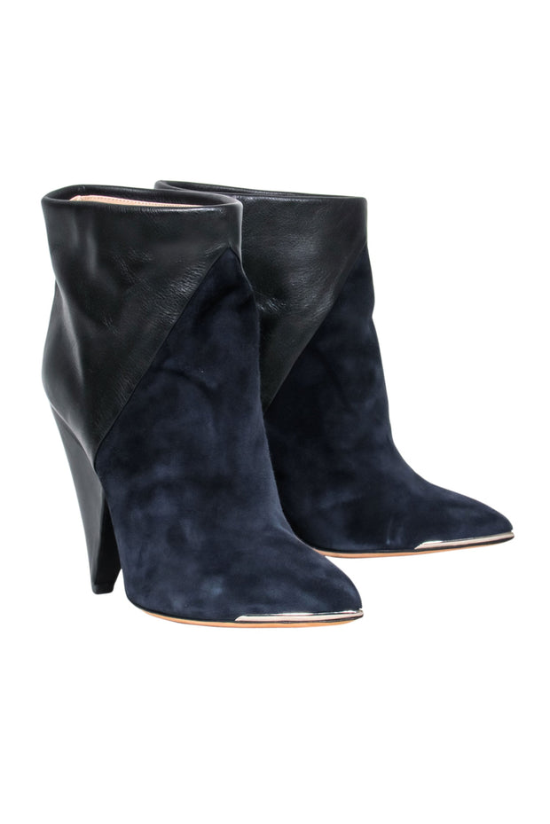 Current Boutique-IRO - Colorblocked Suede & Leather Booties Sz 8.5