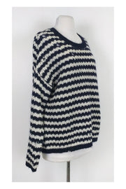 Current Boutique-IRO - White & Navy Striped Sweater Sz XS