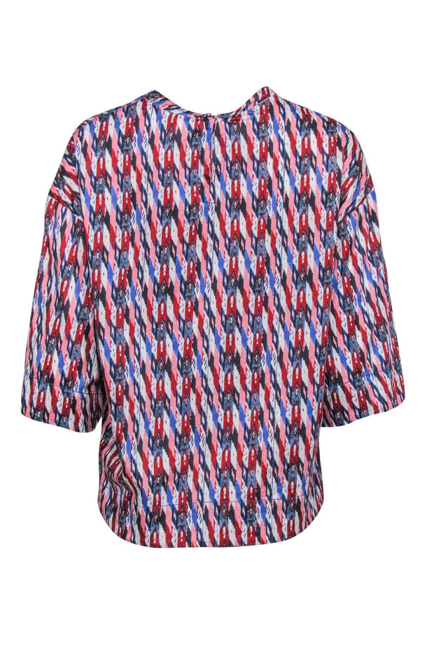 Current Boutique-Isabel Marant Etoile - Multicolored Tribal Printed Cotton Cropped Tee Sz 4