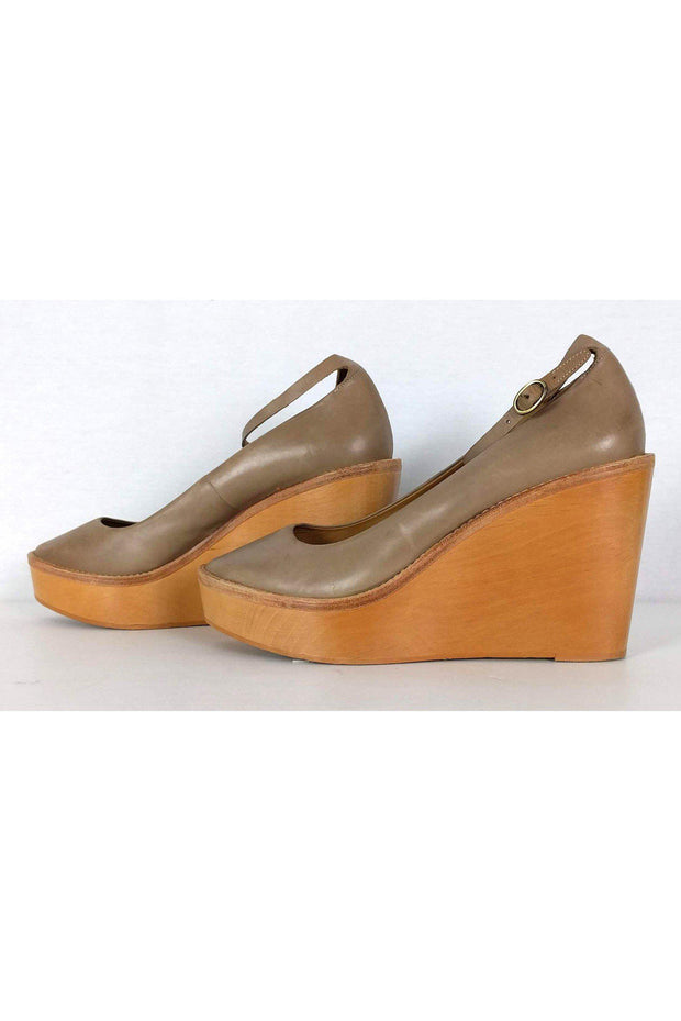 Current Boutique-Isabel Marant - Taupe Platform Wedges Sz 11