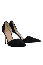 Current Boutique-J.Crew - Black Suede d’Orsay Pumps Sz 7.5