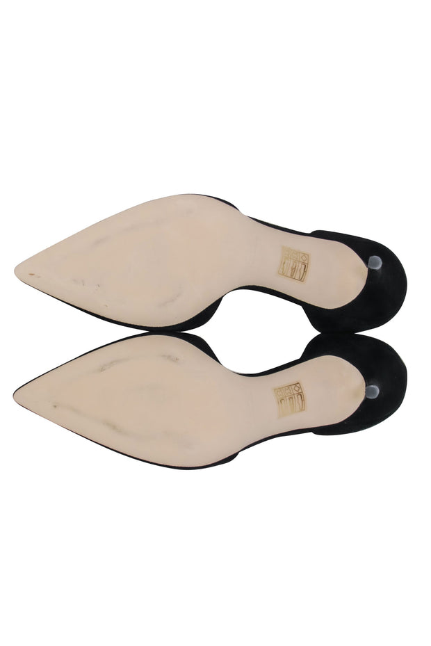 Current Boutique-J.Crew - Black Suede d’Orsay Pumps Sz 7.5