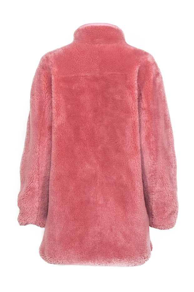 Current Boutique-J. Crew - Pink Faux Fur Coat Sz S