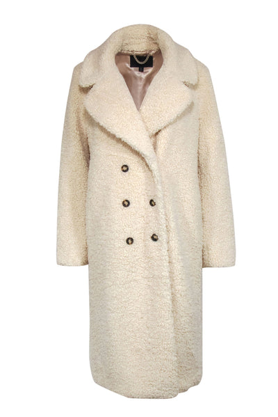 Current Boutique-J.Crew - Cream Teddy Sherpa Double Breasted Coat Sz XL