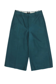 Current Boutique-J.Crew - Emerald Green Cropped Culottes Trouser Sz 10