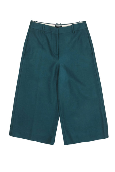 Current Boutique-J.Crew - Emerald Green Cropped Culottes Trouser Sz 10
