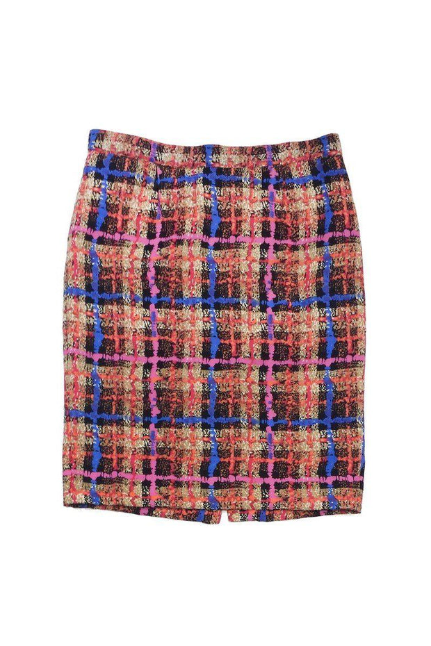 Current Boutique-J.Crew Collection - Multicolor Print Silk Pencil Skirt 2