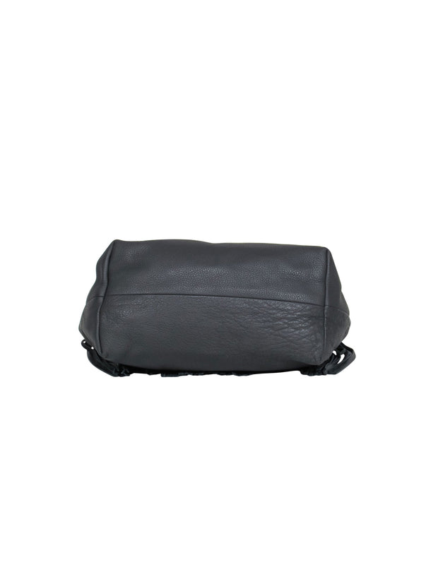 Current Boutique-Jennifer Haley – Dark Grey Fringe Leather Shoulder Bag