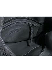 Current Boutique-Jennifer Haley – Dark Grey Fringe Leather Shoulder Bag