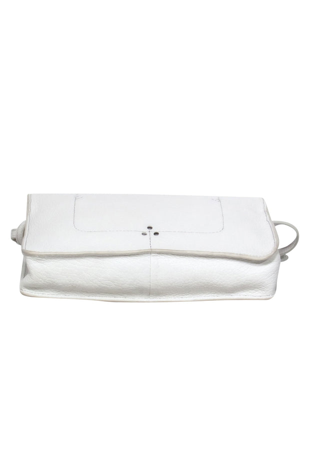 Current Boutique-Jerome Dreyfuss - Cream Pebbled Leather Frame-Style Crossbody