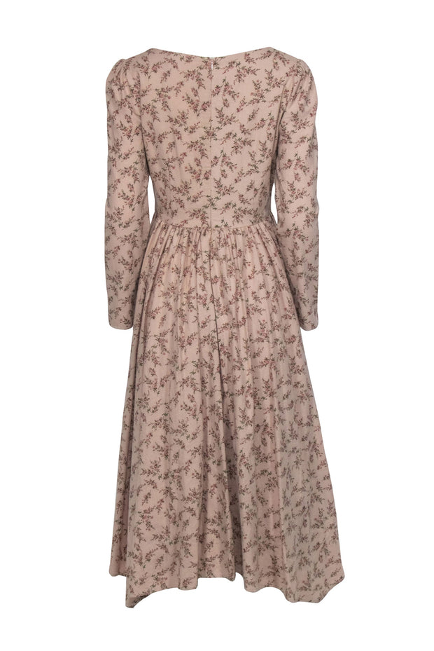 Current Boutique-Jessakae – Lace Up Pink Floral Maxi Dress Sz S