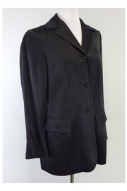 Current Boutique-Jil Sander - Long Grey Wool & Silk Blend Jacket Sz 8
