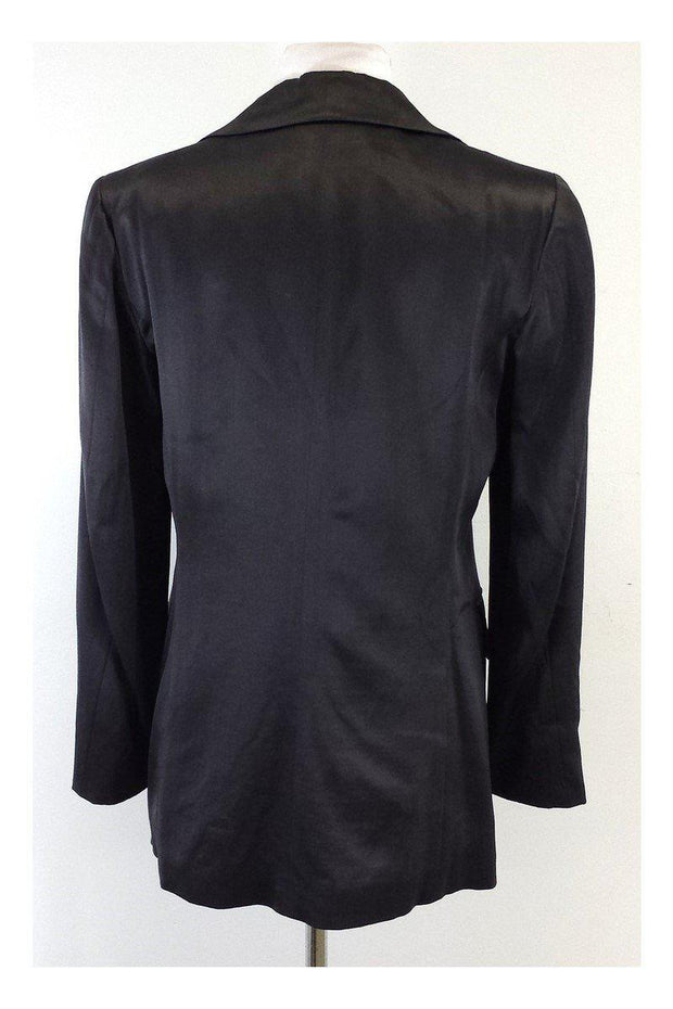 Current Boutique-Jil Sander - Long Grey Wool & Silk Blend Jacket Sz 8