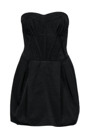 Current Boutique-Jill Stuart - Black Strapless Corset-Style Mini Dress Sz 2