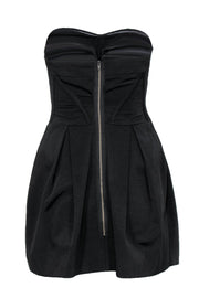 Current Boutique-Jill Stuart - Black Strapless Corset-Style Mini Dress Sz 2