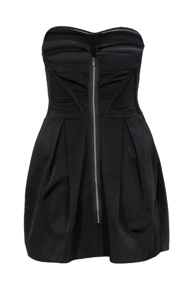 Current Boutique-Jill Stuart - Black Strapless Corset-Style Mini Dress Sz 2