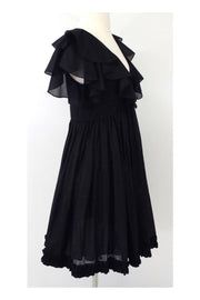 Current Boutique-Jill Stuart - Black Cotton & Silk Kimmy Dress Sz 6