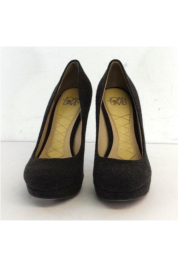 Current Boutique-Joan & David - Grey Wool Platform Pumps Sz 6