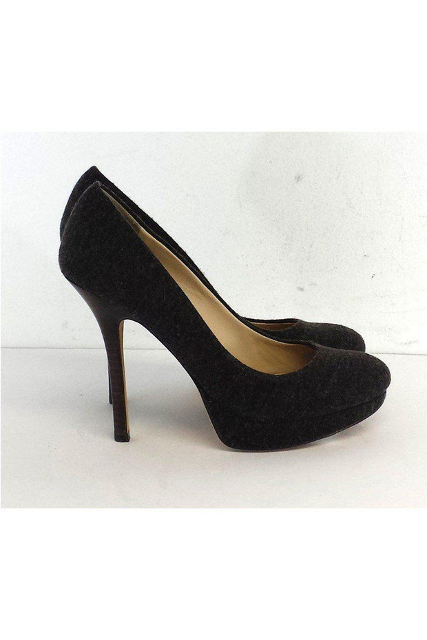 Current Boutique-Joan & David - Grey Wool Platform Pumps Sz 6