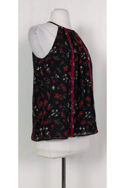 Current Boutique-Joie - Black Floral Halter Tank Top Sz XS