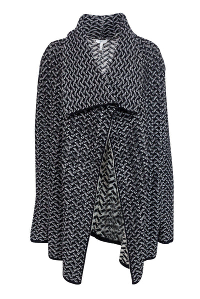Current Boutique-Joie - Black & White Open Front Cardigan Sz M