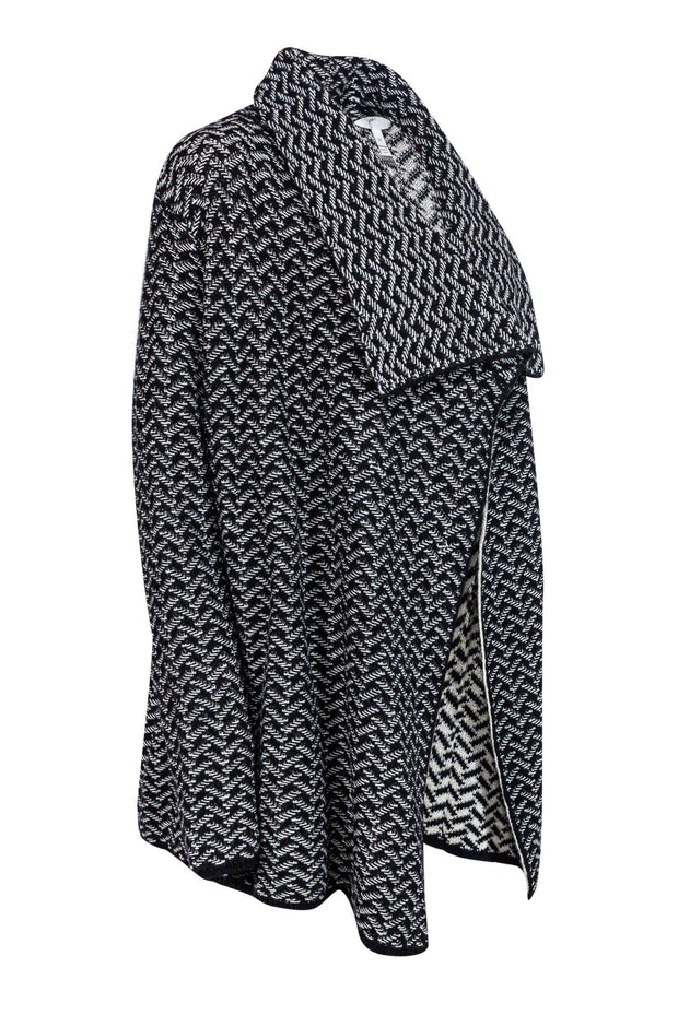 Current Boutique-Joie - Black & White Open Front Cardigan Sz M