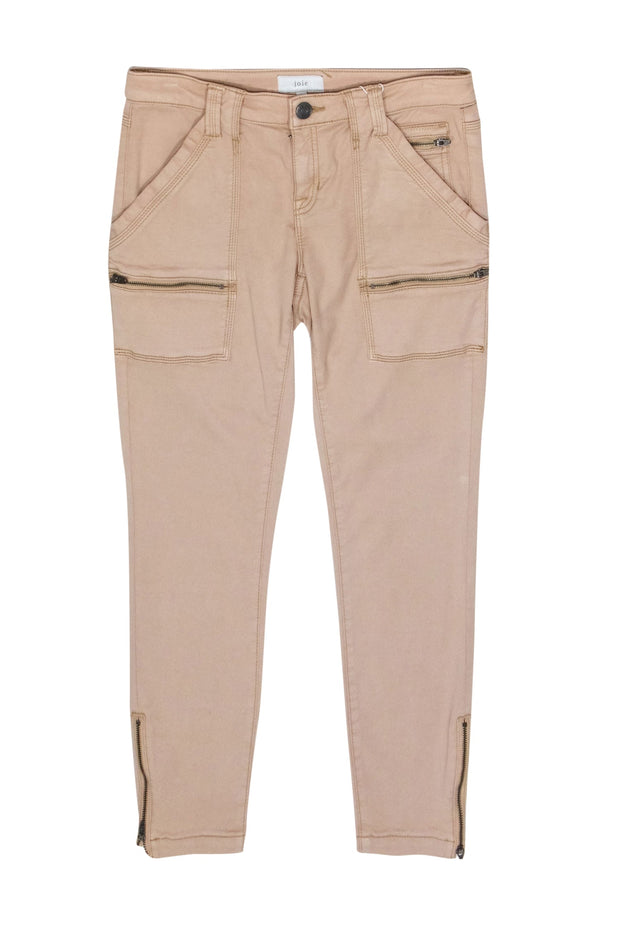 Current Boutique-Joie - Beige High-Rise Ankle Zip Pants Sz 28