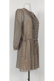 Current Boutique-Joie - Brown & Teal Silk Dress Sz XS