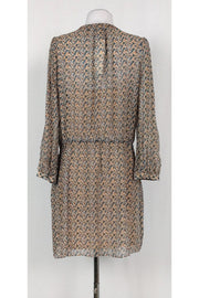 Current Boutique-Joie - Brown & Teal Silk Dress Sz XS