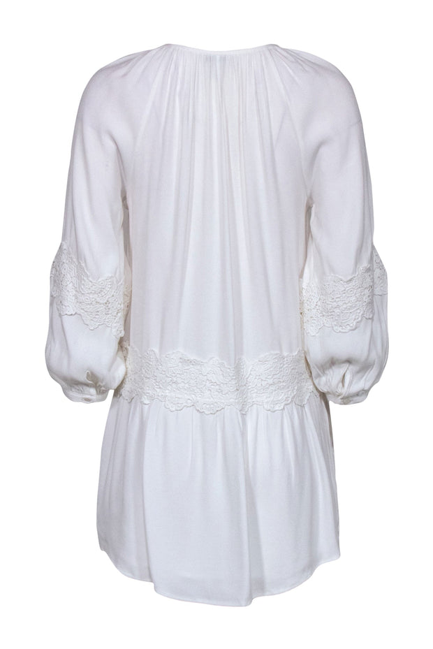 Current Boutique-Joie - White Boho Peasant Dress Sz XS