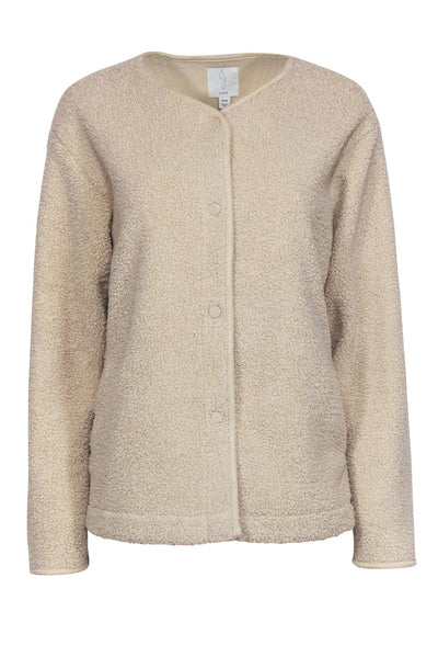 Current Boutique-Joie - Tan Teddy Snap Front Jacket Sz M