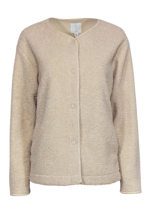 Current Boutique-Joie - Tan Teddy Snap Front Jacket Sz M