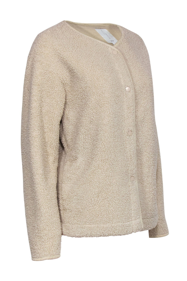 Current Boutique-Joie - Tan Teddy Snap Front Jacket Sz M