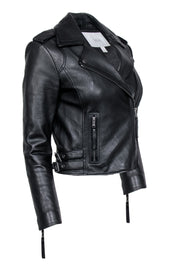 Current Boutique-Joie - Black Leather Moto Jacket Sz XS