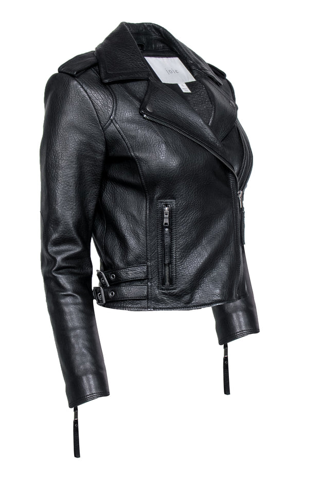 Current Boutique-Joie - Black Leather Moto Jacket Sz XS