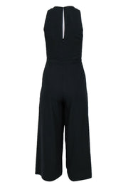 Current Boutique-Joie - Black Wide-Leg Skirt-Style Tie Waist Jumpsuit Sz 0