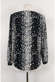 Current Boutique-Joie - Black Animal Print Blouse Sz S