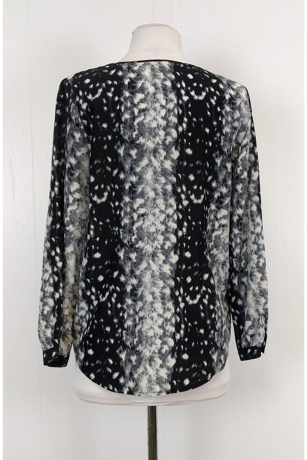 Current Boutique-Joie - Black Animal Print Blouse Sz S