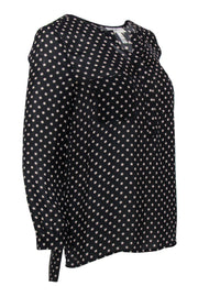 Current Boutique-Joie - Black Floral Printed Silk Button-Front Blouse Sz XS