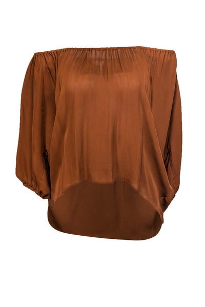 Current Boutique-Joie - Rust Colored Off-the-Shoulder Peasant Top Sz XS