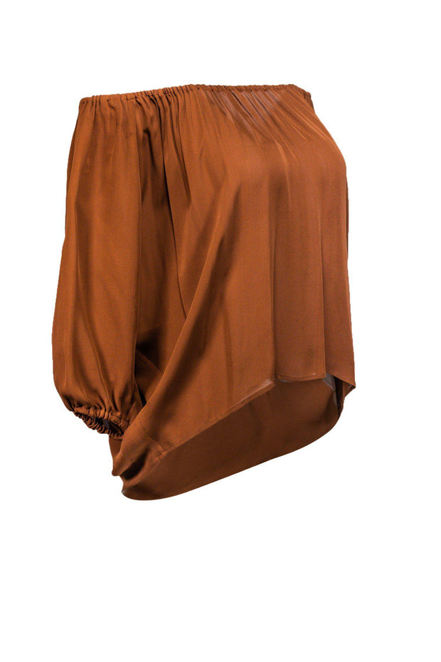 Current Boutique-Joie - Rust Colored Off-the-Shoulder Peasant Top Sz XS