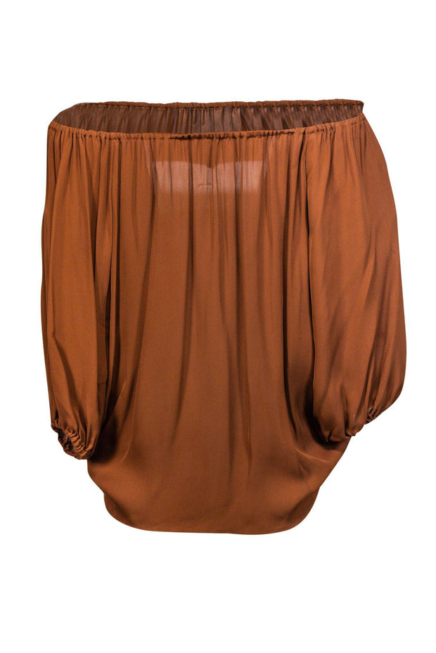 Current Boutique-Joie - Rust Colored Off-the-Shoulder Peasant Top Sz XS