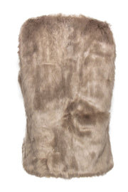Current Boutique-Joie - Tan Faux Fur Clasped Vest Sz S