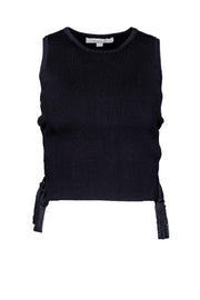 Current Boutique-Jonathan Simkhai - Black Top w/ Side Tassels Sz S