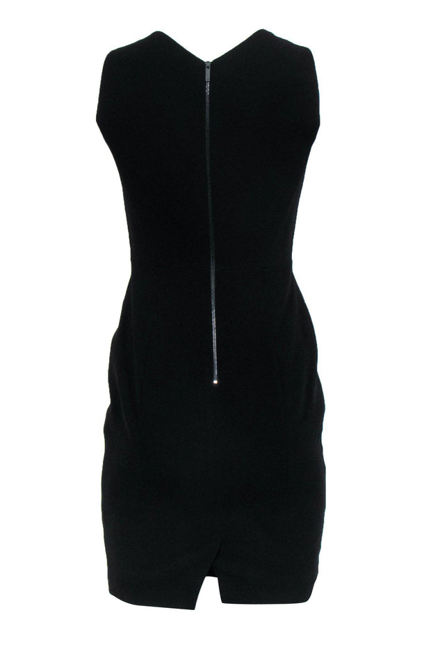 Current Boutique-Karen Millen - Black Sheath Dress w/ Ruffle Front Sz 6