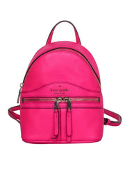 Current Boutique-Kate Spade - Fuchsia Textured Leather Mini Backpack