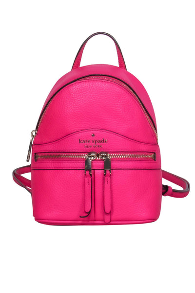Current Boutique-Kate Spade - Fuchsia Textured Leather Mini Backpack