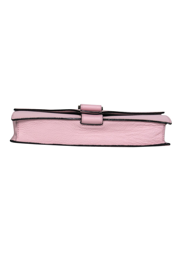 Current Boutique-Kate Spade - Baby Pink Pebbled Leather Fold-Over Clutch