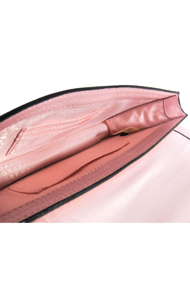 Current Boutique-Kate Spade - Baby Pink Pebbled Leather Fold-Over Clutch