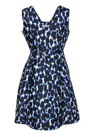 Current Boutique-Kate Spade - Blue & Black Leopard Print Sleeveless Fit & Flare Dress Sz 10